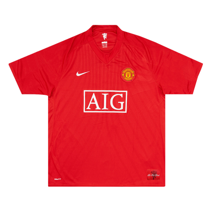 Tricouri Fotbal Vintage Manchester United SCHOLES #18 Acasă 2007/08
