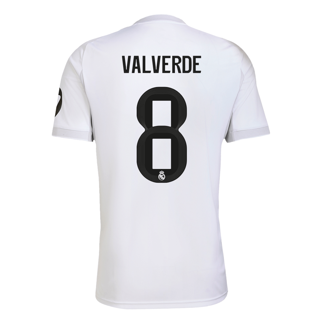 Tricouri Fotbal Real Madrid VALVERDE #8 Acasă 2025/26 - Premium