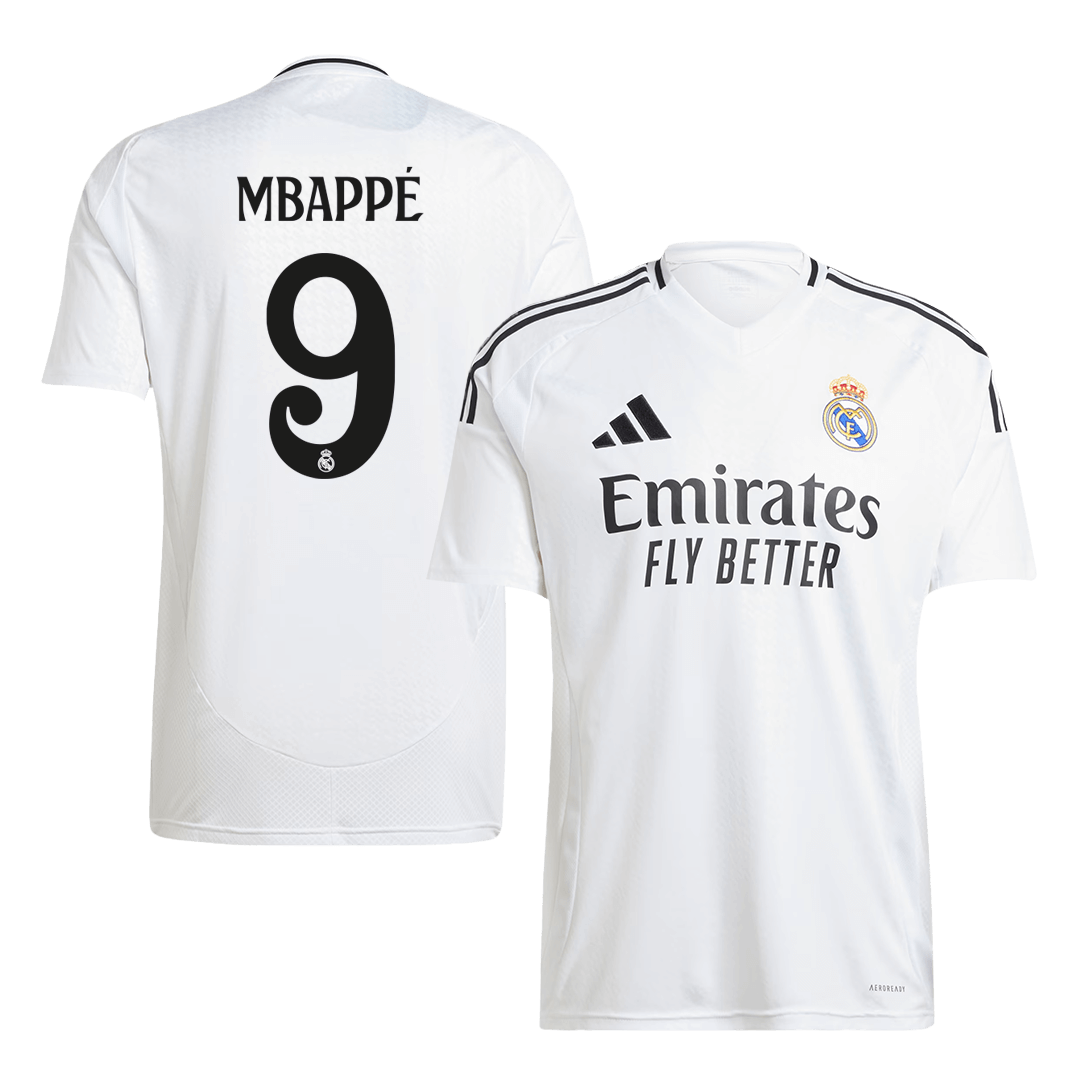 Tricouri Fotbal Real Madrid MBAPPÉ #9 Acasă 2024/25 (mărime mare)