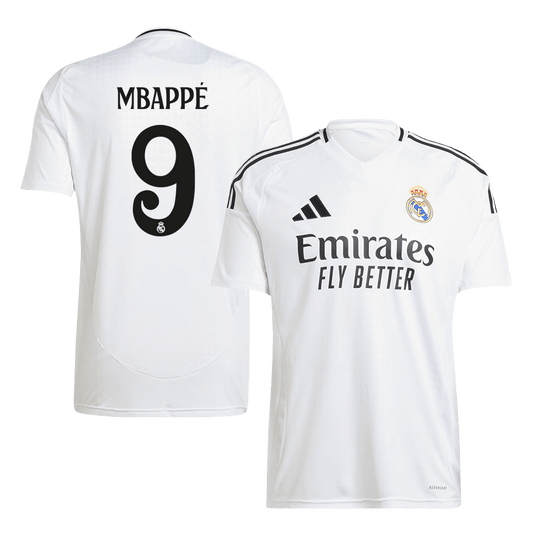 Tricouri Fotbal Real Madrid MBAPPÉ #9 Acasă 2024/25 (mărime mare)