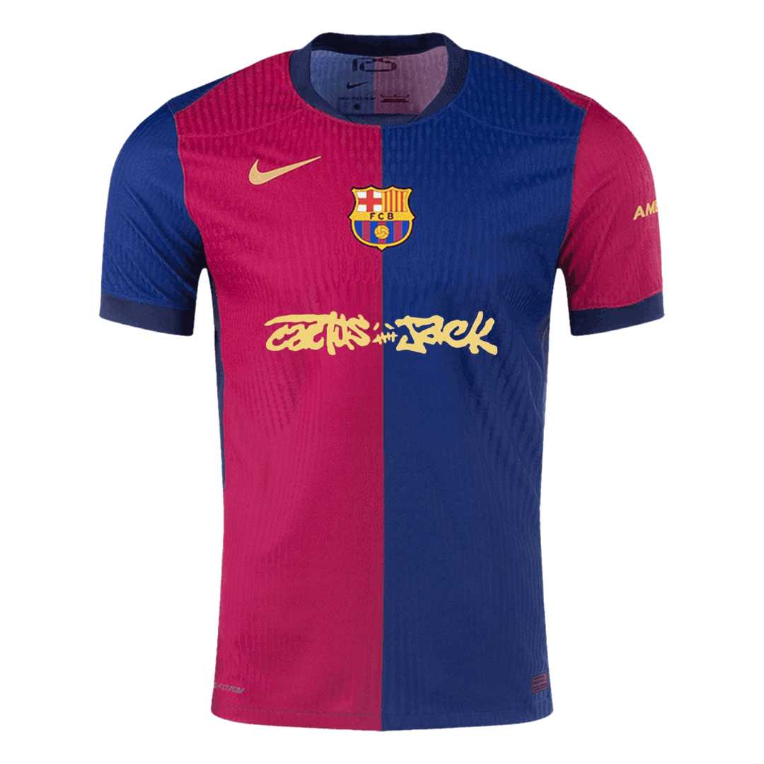 Tricouri Fotbal Barcelona X Travis Scott Acasă 2024/25 Authentic