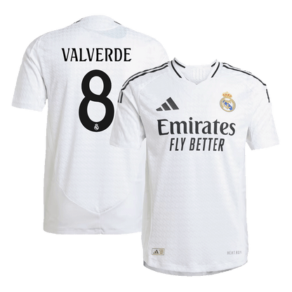 Tricouri Fotbal Real Madrid VALVERDE #8 Acasă 2024/25 Authentic