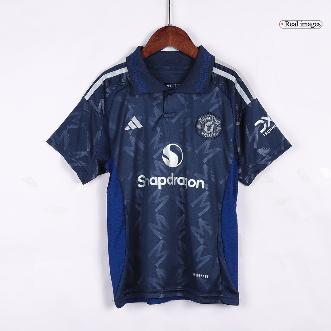 Set Tricouri Fotbal Manchester United Deplasare 2024/25 Pentru Copii