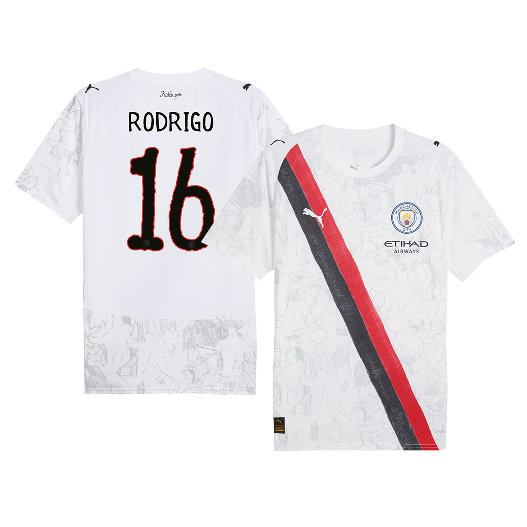 Tricouri Fotbal Manchester City KidSuper RODRIGO #16 2025/26 - Club World Cup (mărime mare)