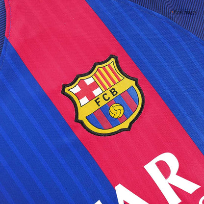 Tricouri Fotbal Vintage Barcelona MESSI #10 Acasă 2016/17