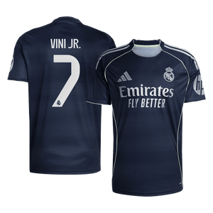 Tricouri Fotbal Real Madrid VINI JR. #7 Deplasare 2025/26 - Premium