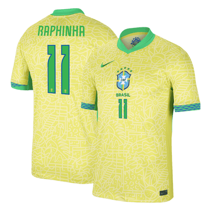 Tricouri Fotbal Brazilia RAPHINHA #11 Acasă 2024 - Super (mărime mare)