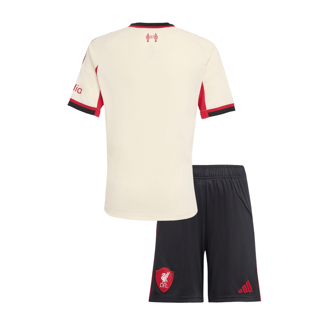 Set Tricouri Fotbal Liverpool Deplasare 2025/26 Pentru Copii