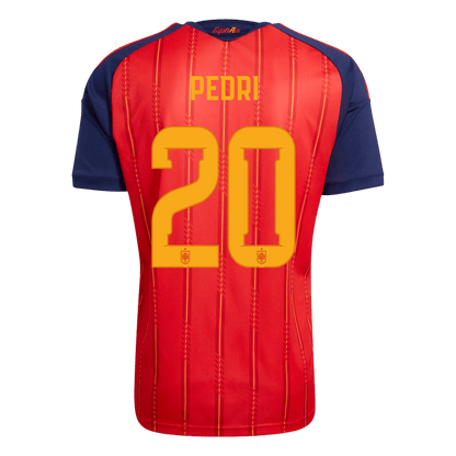 Tricouri Fotbal Spania PEDRI #20 Acasă Cupa Mondială 2026 - Premium
