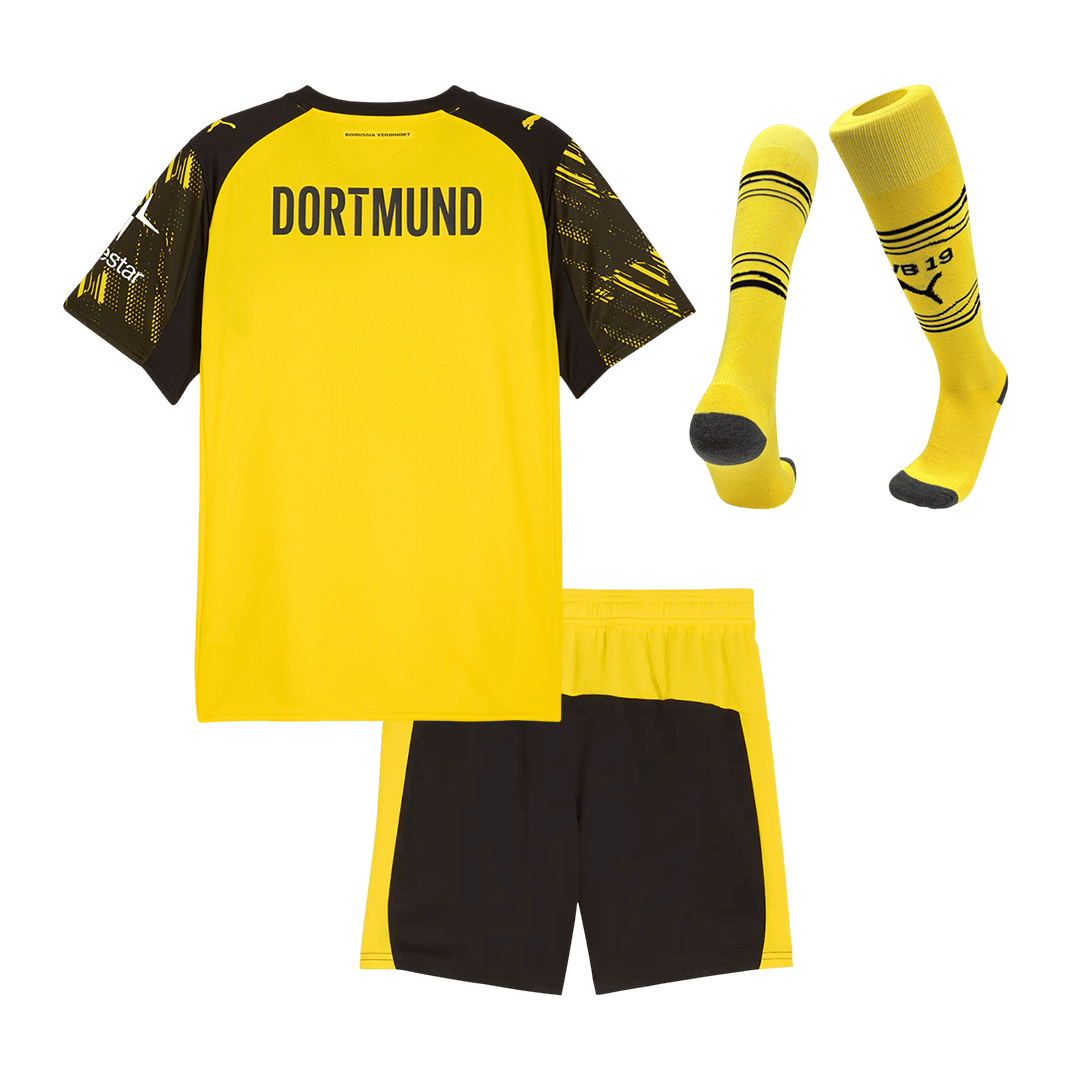 Set Tricouri Fotbal Borussia Dortmund Acasă 2025/26 Pentru Copii