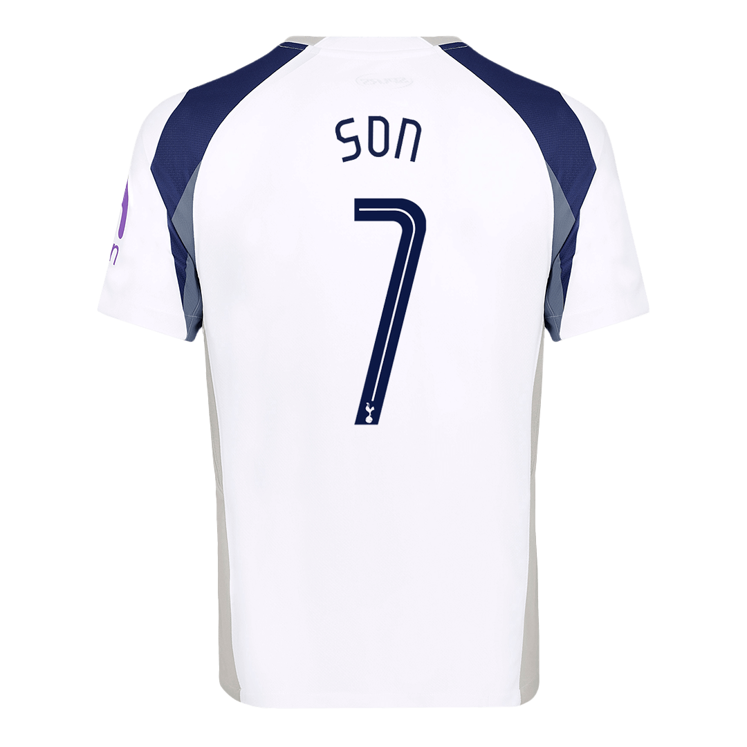 Tricouri Fotbal Tottenham Hotspur SON #7 Acasă 2025/26 - UCL