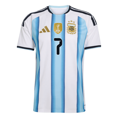 Tricouri Fotbal Argentina DE PAUL #7 Acasă Cupa Mondială 2026 - Premium
