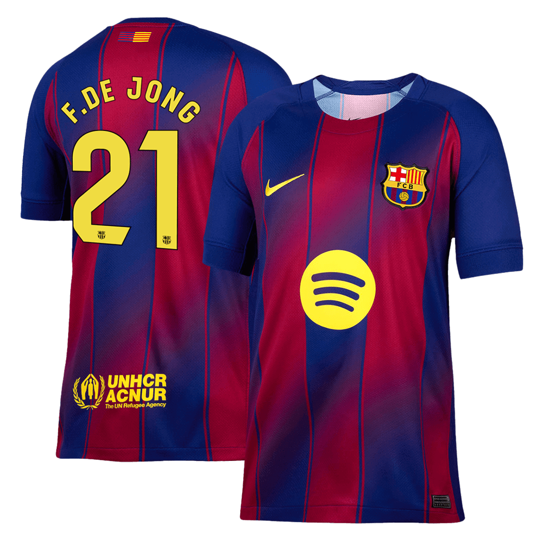 Tricouri Fotbal Barcelona F.DE JONG #21 Acasă 2025/26 - Premium (mărime mare)