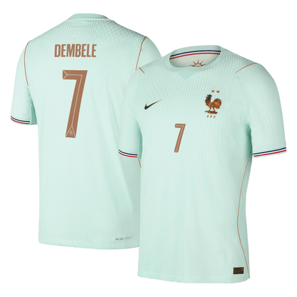 Tricouri Fotbal Franța DEMBELE #7 Deplasare Cupa Mondială 2026 Authentic