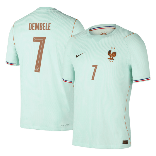 Tricouri Fotbal Franța DEMBELE #7 Deplasare Cupa Mondială 2026 Authentic