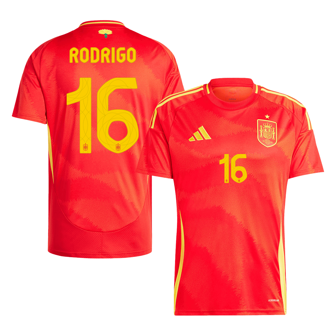 Tricouri Fotbal Spania RODRIGO #16 Acasă 2024