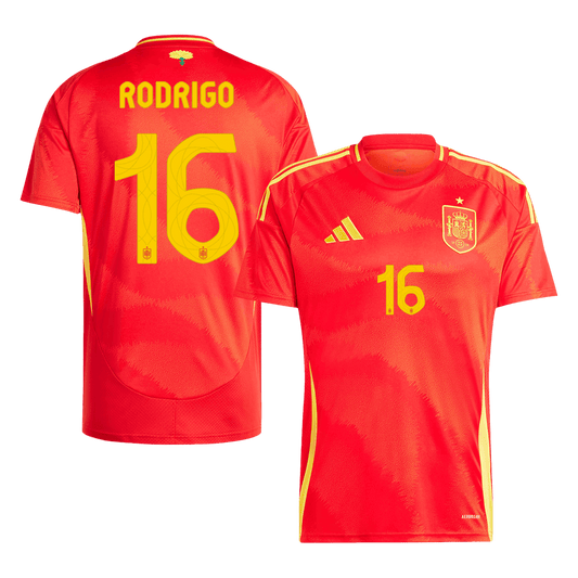Tricouri Fotbal Spania RODRIGO #16 Acasă 2024 (mărime mare)