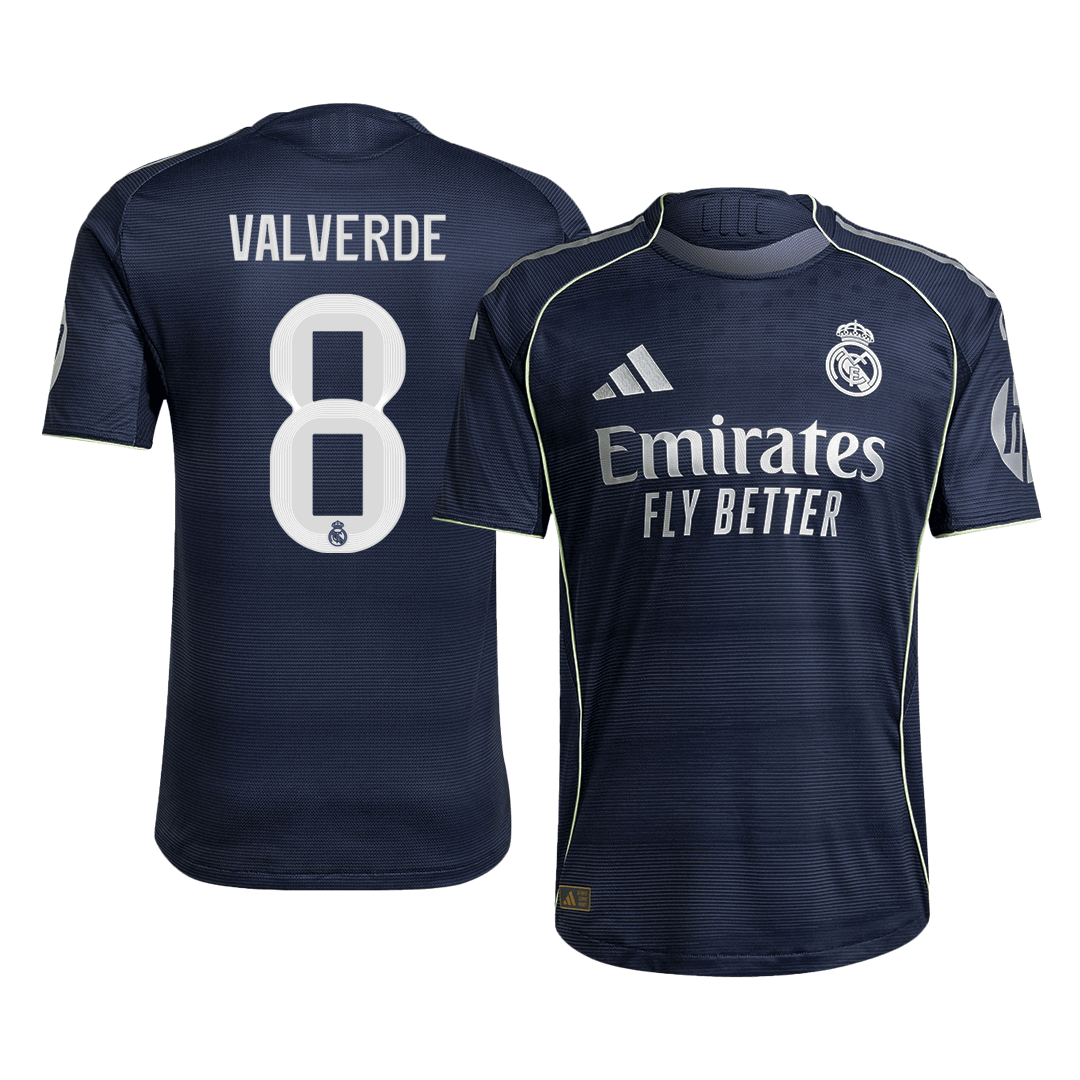 Tricouri Fotbal Real Madrid VALVERDE #8 Deplasare 2025/26 Authentic
