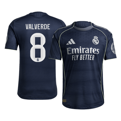 Tricouri Fotbal Real Madrid VALVERDE #8 Deplasare 2025/26 Authentic