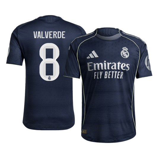 Tricouri Fotbal Real Madrid VALVERDE #8 Deplasare 2025/26 Authentic