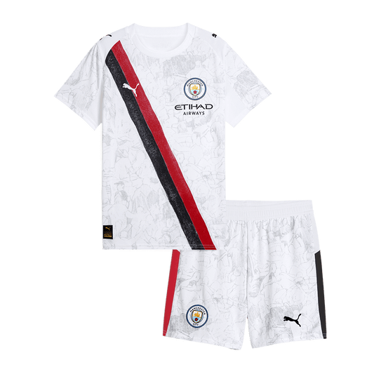 Set Tricouri Fotbal Manchester City KidSuper 2025/26 Pentru Copii - Club World Cup