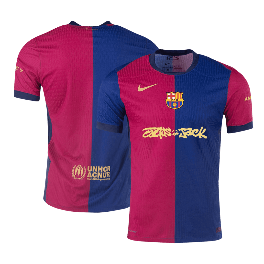 Tricouri Fotbal Barcelona X Travis Scott Acasă 2024/25 Authentic