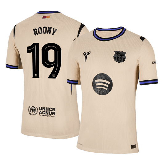 Tricouri Fotbal Barcelona ROONY #19 Deplasare 2025/26 Authentic - UCL
