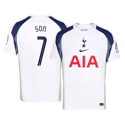 Tricouri Fotbal Tottenham Hotspur SON #7 Acasă 2025/26 - UCL