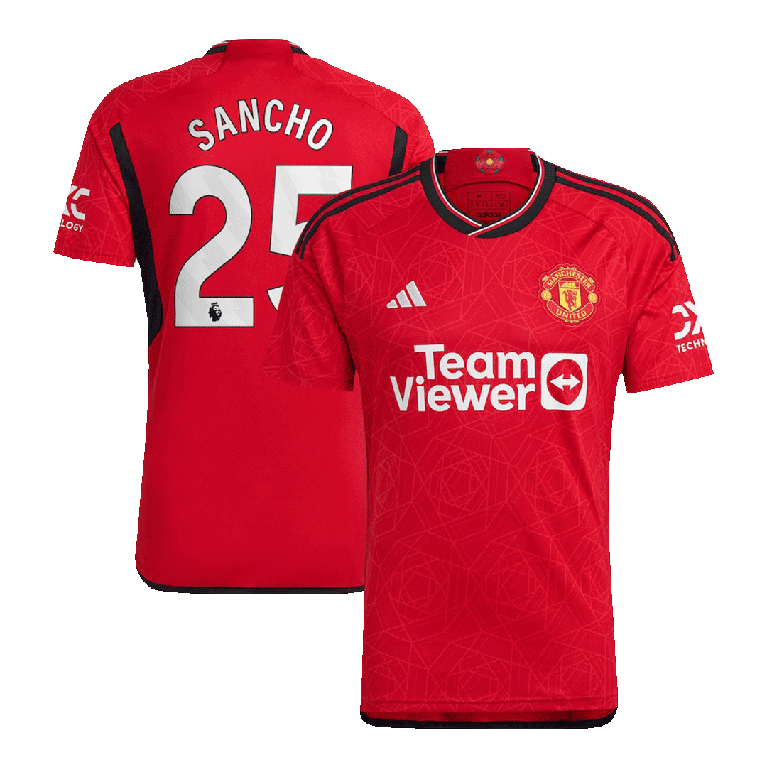 Tricouri Fotbal Manchester United SANCHO #25 Acasă 2023/24