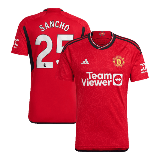 Tricouri Fotbal Manchester United SANCHO #25 Acasă 2023/24 (mărime mare)