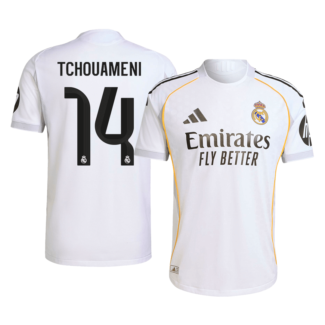 Tricouri Fotbal Real Madrid TCHOUAMENI #14 Acasă 2025/26 Authentic