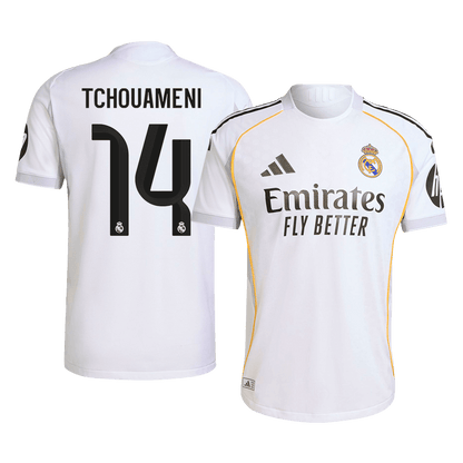 Tricouri Fotbal Real Madrid TCHOUAMENI #14 Acasă 2025/26 Authentic