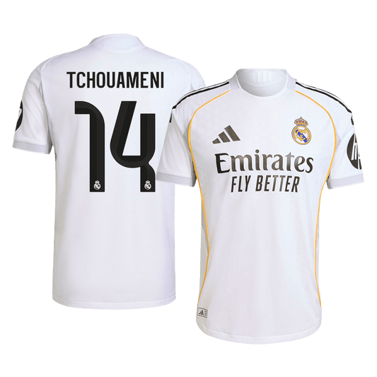 Tricouri Fotbal Real Madrid TCHOUAMENI #14 Acasă 2025/26 Authentic