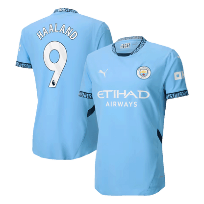 Tricouri Fotbal Manchester City HAALAND #9 Acasă 2024/25 Authentic
