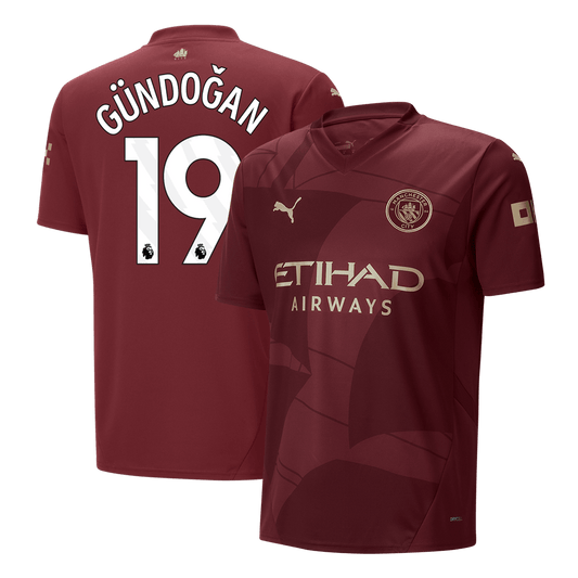 Tricouri Fotbal Manchester City GÜNDOĞAN #19 Treilea 2024/25 (mărime mare)