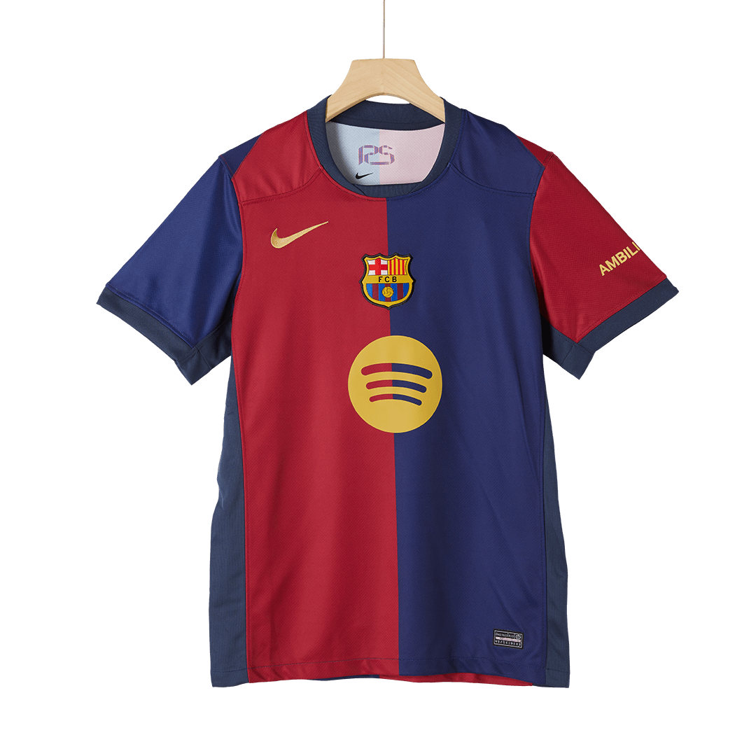 Tricouri Fotbal Barcelona Acasă 2024/25 (Spotify Logo Without Text) (mărime mare)