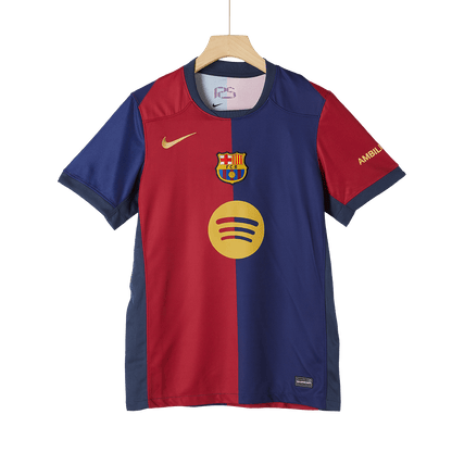 Tricouri Fotbal Barcelona Acasă 2024/25 (Spotify Logo Without Text) (mărime mare)