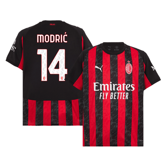 Tricouri Fotbal AC Milan MODRIĆ #14 Acasă 2025/26 (mărime mare) - Premium