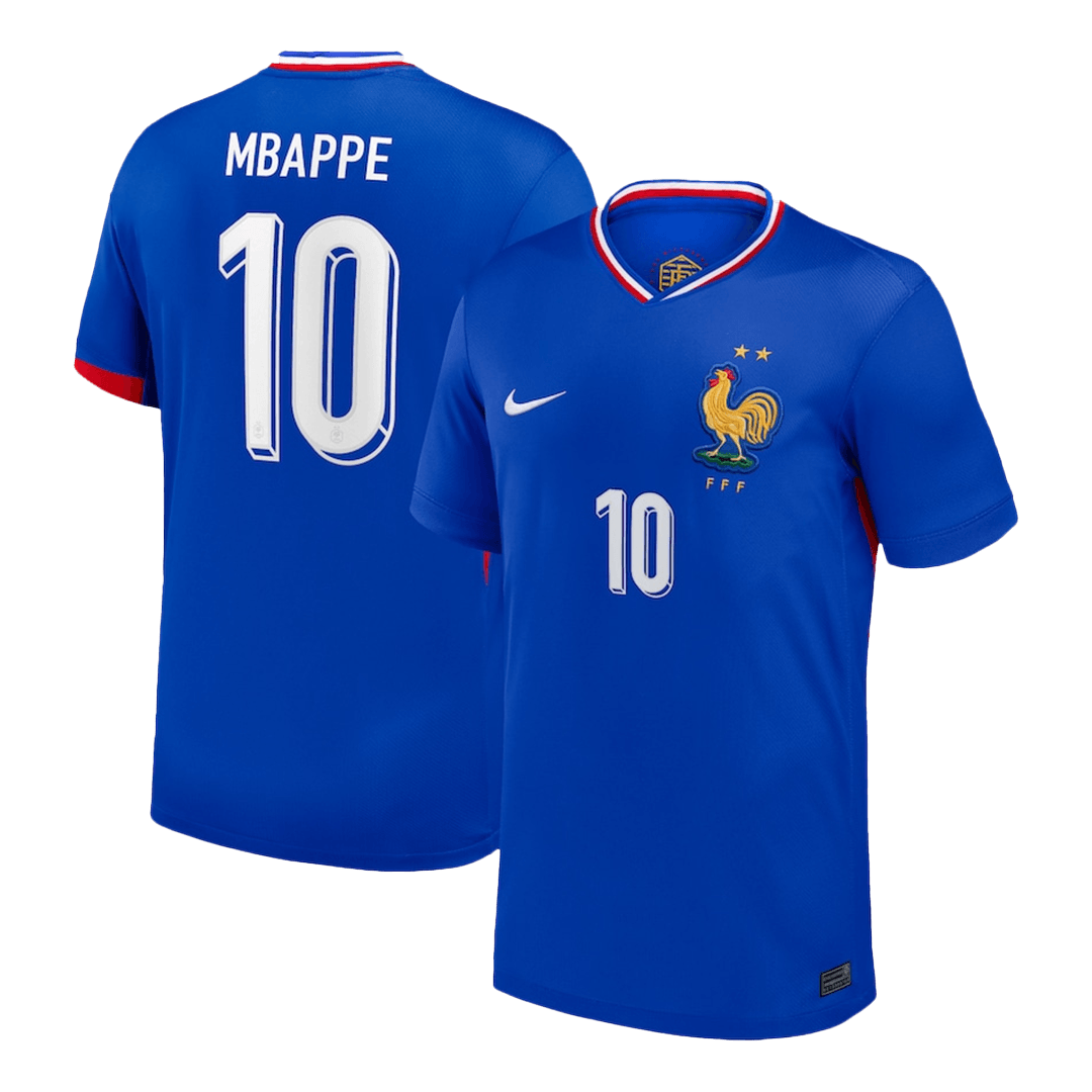 Tricouri Fotbal Franța MBAPPE #10 Acasă 2024 (mărime mare)