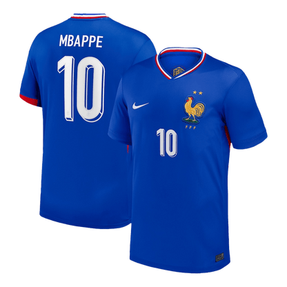 Tricouri Fotbal Franța MBAPPE #10 Acasă 2024 (mărime mare)