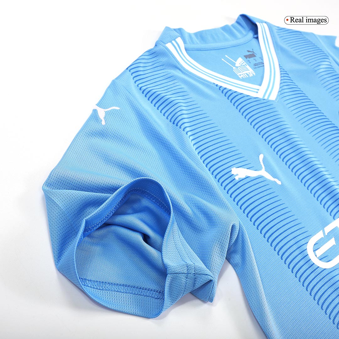 Tricouri Fotbal Manchester City J.ALVAREZ #19 Acasă 2023/24 - Japanese Tour Printing