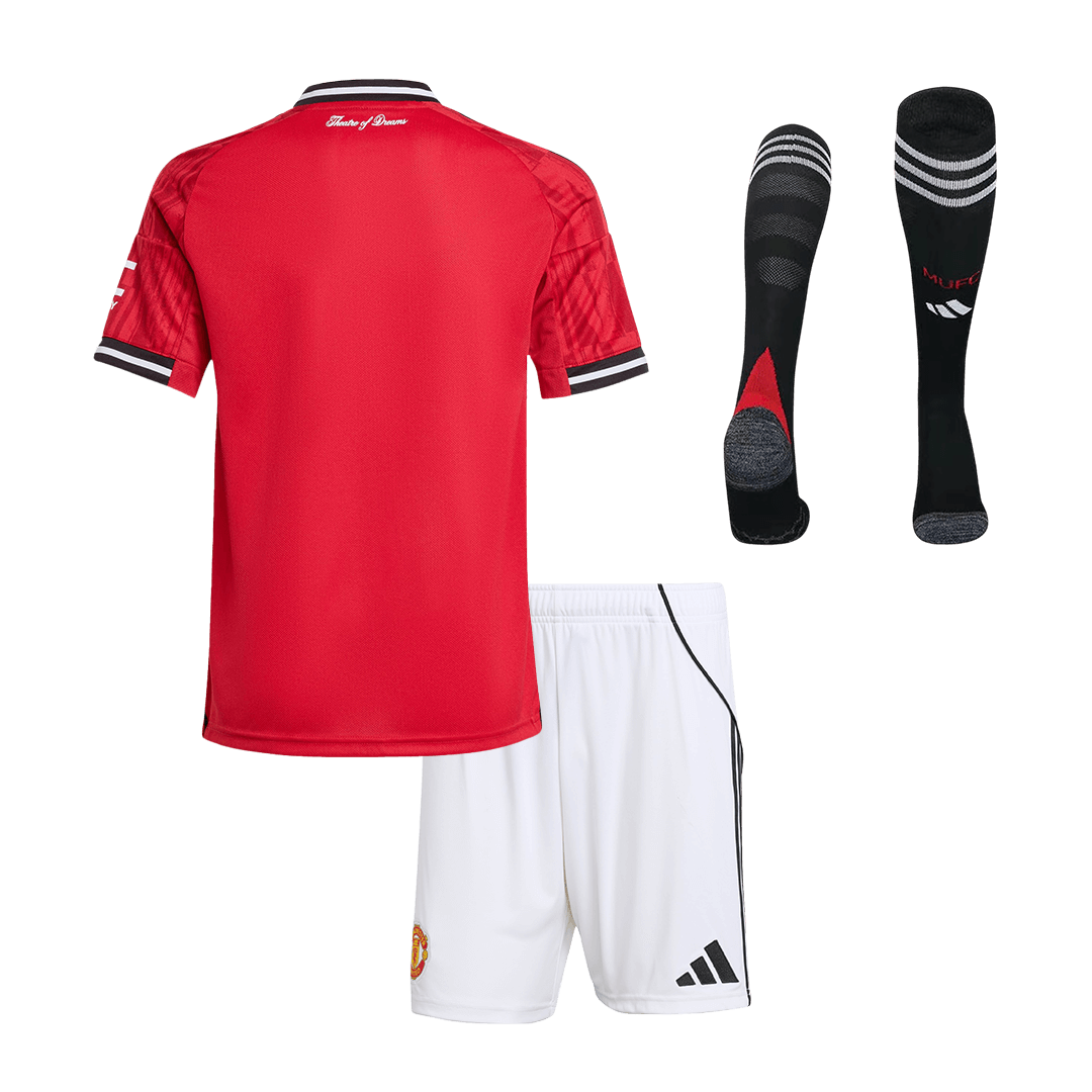Set Tricouri Fotbal Manchester United Acasă 2025/26 Pentru Copii