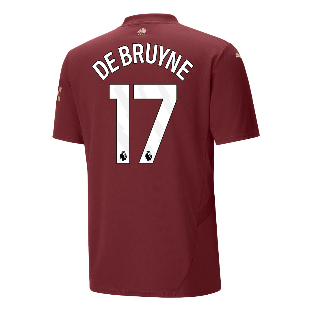 Tricouri Fotbal Manchester City DE BRUYNE #17 Treilea 2024/25 (mărime mare)