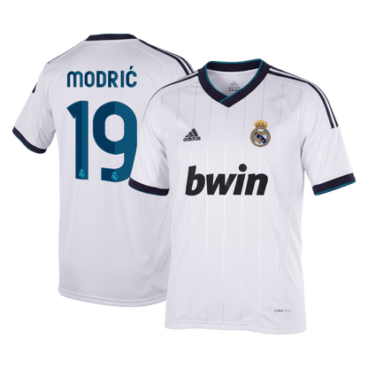 Tricouri Fotbal Vintage Real Madrid MODRIĆ #19 Acasă 2012/13