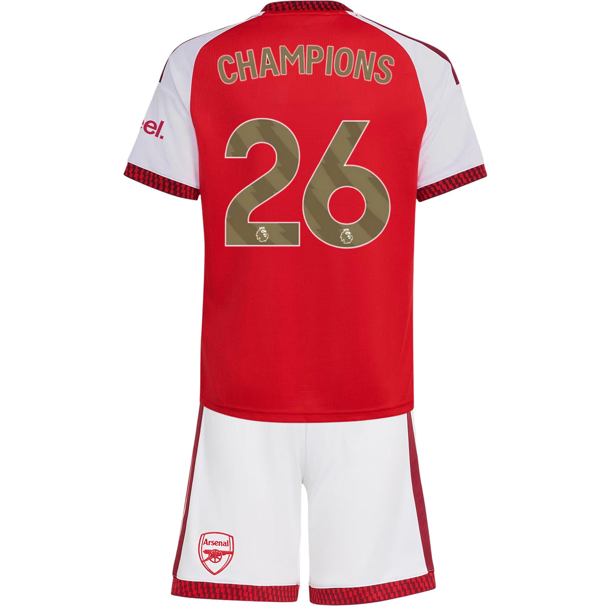 Set Tricouri Fotbal Arsenal CHAMPIONS #26 Acasă 2026/27 Pentru Copii