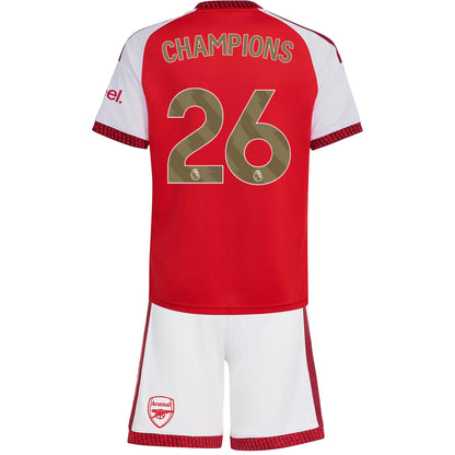 Set Tricouri Fotbal Arsenal CHAMPIONS #26 Acasă 2026/27 Pentru Copii