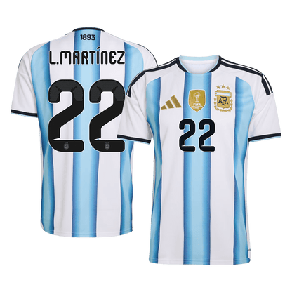 Tricouri Fotbal Argentina L.MARTÍNEZ #22 Acasă Cupa Mondială 2026