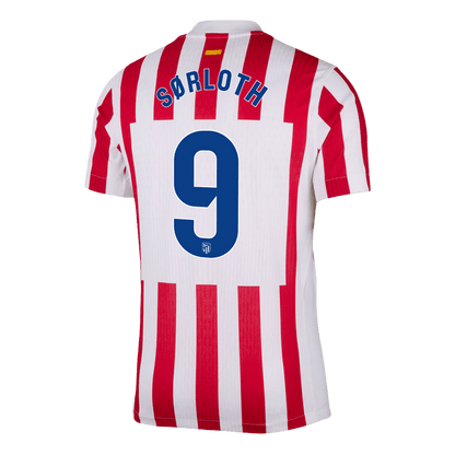 Tricouri Fotbal Atletico Madrid SØRLOTH #9 Acasă 2025/26 Authentic