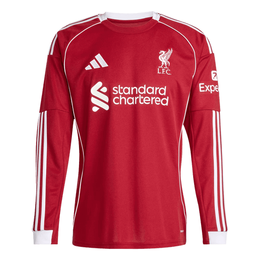 Tricouri Fotbal Liverpool Acasă 2025/26 Mânecă Lungă (mărime mare)