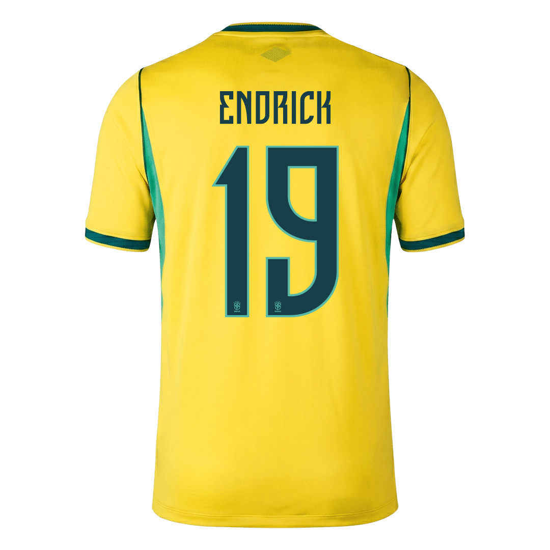 Tricouri Fotbal Brazilia ENDRICK #19 Acasă Cupa Mondială 2026